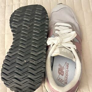 New Balance Women's Pink and White Sneakers